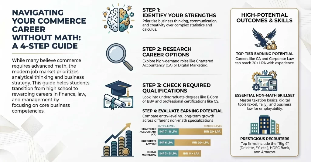step-by-step guide of commerce without math career